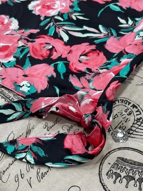 Calvin Klein Floral Side Tie Sleeveless Top - Picture 6 of 13